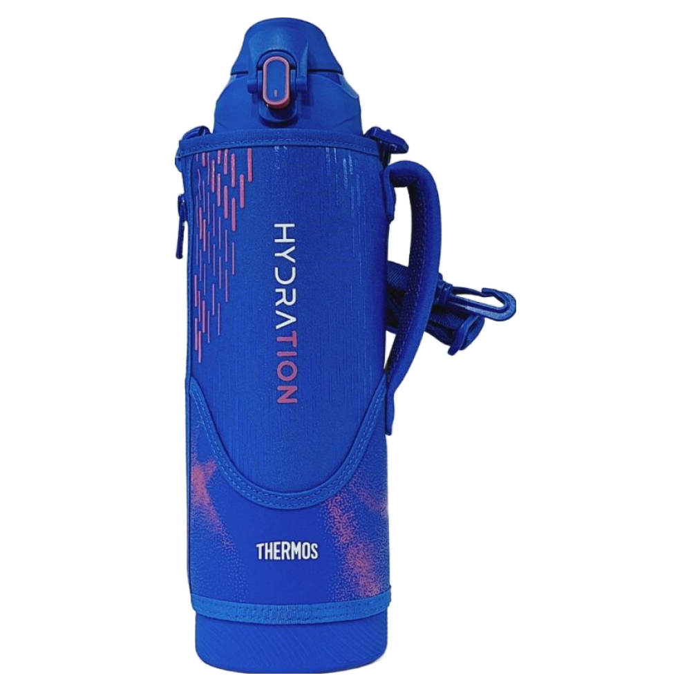 THERMOS 膳魔師 真空斷熱直飲彈蓋保冷運動水壺 FJS-1500F-BLP, 1個, 1.5L, 藍色/粉色